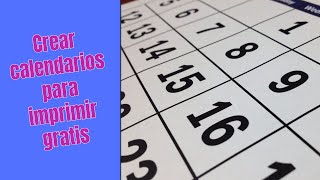 Crear calendarios para imprimir personalizados [upl. by Daniels]