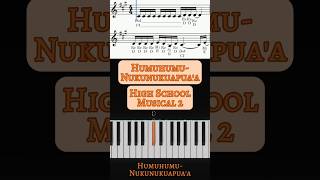 High School Musical 2  Humuhumunukunukuapuaa Piano Cover HighSchoolMusical2 HSM PianoShorts [upl. by Nnylorac]