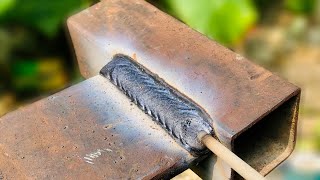 Very a few people know the technique of welding on steel plate 1g with square tube [upl. by Beesley]