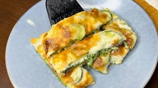 Zucchini and spinach pie  very easy and delicious  simple and tasty dinner [upl. by Laine]