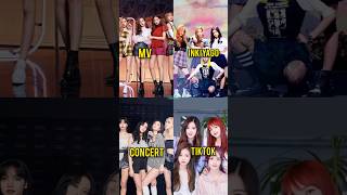 BLACKPINK  FOREVER YOUNG MV vs INKIGAYO vs CONCERT vs TIKTOK JENNIE LISA JISOO ROSE shorts [upl. by Tocci280]