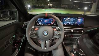 2024 BMW M3 CS  POV First Impressions Night Drive [upl. by Terry]