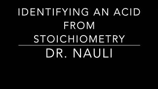 Solving Chemistry Problems Finding out molar mass of an acid through an acidbase titration [upl. by Demetris]