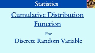 24 Cumulative Distribution Function  Discrete Randomvariable statistics probabilitydistribution [upl. by Aniehs]