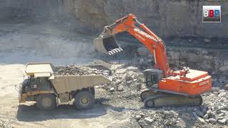 HITACHI ZAXIS 870 LCH amp CAT 775G Quarry  Steinbruch Germany 2018 1 [upl. by Oirogerg]