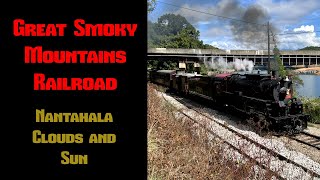 Great Smoky Mountains Railroad Nantahala Clouds and Sun [upl. by Eesyak398]