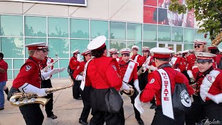 NC State Marching Band  Saxes 1 having fun before Football Game 10122024 [upl. by Lananna]