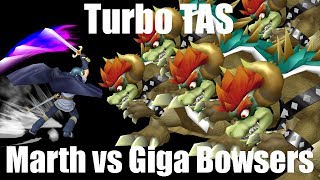 Turbo TAS Marth vs 5 Giga Bowsers [upl. by Lanae804]