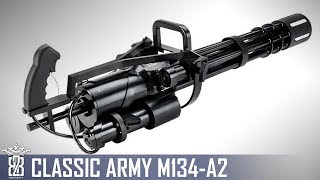 Classic Army Airsoft Minigun M134A2 Review Deutsch  English Subtitle [upl. by Esertal]