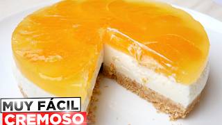 POSTRE DE AÑO NUEVO SIN HORNO 🍰😋TARTA DELICIOSA y FACIL 🧁 ÉPICO dulce ALEMÁN de MANDARINA y QUESO [upl. by Kyne745]