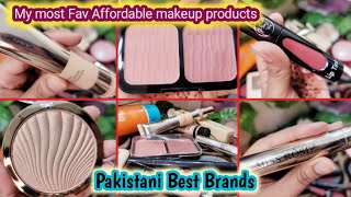 PAKISTANI Best Makeup Products under 250rs  most fav Best products for daily use zainabnuman [upl. by Aliuqa282]