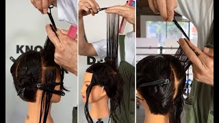 Round Concave Layers Long Shag Haircut Tutorial  Easy Long Layered Hair Cutting Techniques [upl. by Gant118]