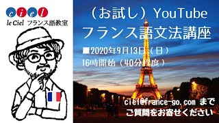 （お試し）YouTube フランス語文法講座 [upl. by Einehpets]