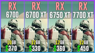 RX 6700 vs RX 6700 XT vs RX 6750 XT vs RX 7700 XT  Test in 12 Games [upl. by Haelahk]