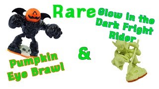 Rare Pumpkin Eye Brawl and Glow in the Dark Fright Rider Skylanders Unboxing [upl. by Ahsiryt]