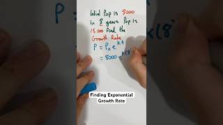 Finding the growth rate of a population math exponential logarithm algebra [upl. by Meehyr]