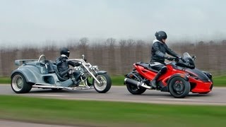 Can Am Spyder RS vs Rewaco RF1 GTR roadtest english subtitled [upl. by Edra]