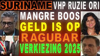 SURINAME VHP Ori Ruzie met Mangre Geld is Op zegt Ragubar Regering Santokhi Brunswijk SU NA ME 2024 [upl. by Adelina]