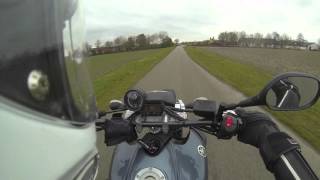 Yamaha MT03 Akrapovic  wheelies acceleration and top speed [upl. by Enomed]