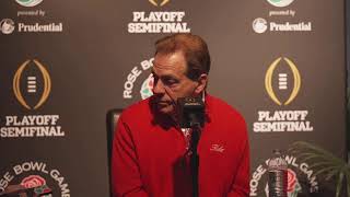 Watch the Rose Bowl Media Day Press Conference with Coach Saban [upl. by Ettenwahs]