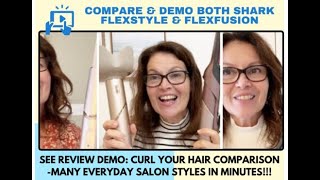 See SHARK FlexFusion amp FlexStyle Compare BeforeAfter Demo  Curl Your Hair Comparison [upl. by Oek]