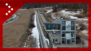 Cesana Torinese la pista da bob che potrebbe ospitare le gare delle Olimpiadi 2026 vista dal drone [upl. by Tiraj123]