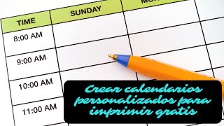 Crear calendarios personalizados gratis y online para el 2023 [upl. by Afrikah]