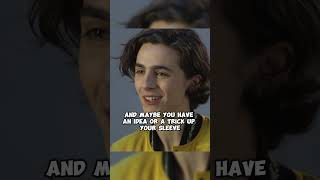 Timothée Chalamet Advice on Being the Lead in a Film Project [upl. by Roseline]