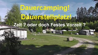 Dauercamping Aufbau feststehendes Vorzelt [upl. by Poyssick942]