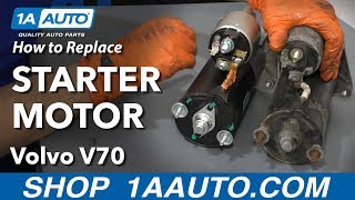 How to Replace Starter Motor 0007 Volvo V70 [upl. by Enar]