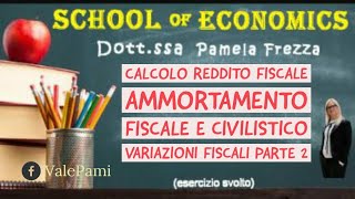 Ammortamento Variazioni Fiscali dallutile civile al reddito imponibile  Parte 2 [upl. by Dias]