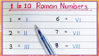 1 to 10 Roman NumbersRoman numeralsRoman numbers1 से 10 रोमन संख्या romannumber [upl. by Nylesor]