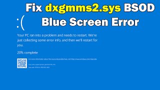 HOW TO Fix dxgmms2sys BSOD Blue Screen Error in Windows 10 or 11 [upl. by Ahen196]