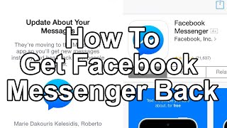 How to get facebook inapp messenger back [upl. by Mariejeanne343]