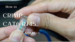 How to CRIMP CAT6 RJ45  ASMR [upl. by Sherburn]