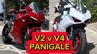 Ducati Panigale V2 vs Panigale V4  Road Test  First Impressions [upl. by Cerell]