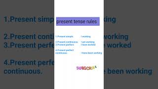 present Tense Rulesyoutubeshorts english spokenenglish advancedenglishstructure [upl. by Ofelia]