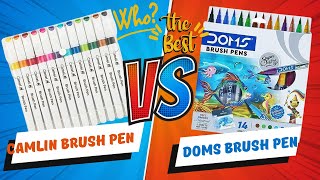 NEW Camlin Brush Pens vs Doms Brush Pens Which is Better [upl. by Noda73]