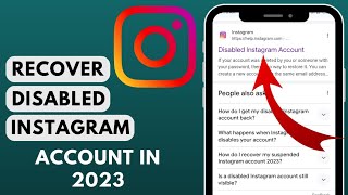 How to Recover Permanently Disabled Instagram Account 2023  Disabled Instagram Account Recovery [upl. by Vite845]