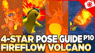 Fireflow Volcano 4Star Pose amp Request Guide  New Pokemon Snap [upl. by Cirderf209]