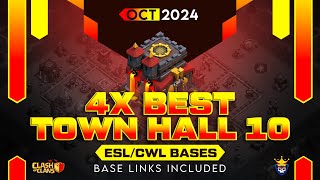 Best TH10 WAR Bases for October Meta  CLASH OF CLANS [upl. by Ronn209]