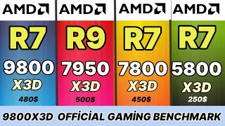 9800X3D VS 7800X3D VS İNTEL ULTRA 285K VS 5800X3D VS 9950X VS İ9 14900K VS 7950X GAMİNG BENCHMARK [upl. by Stead]