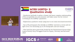 Acceptability of SelfSampling for Cervical Screening in the LGBTQIA Population [upl. by Tews]