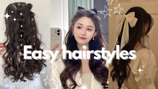 6 easy hairstyles ✨ hairstyle fypシ viral explore views [upl. by Akoyin842]