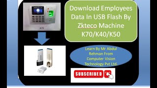 How to Download Employees Attendance Data In USB Flash By Zkteco Machine K70K40K50 [upl. by Divadnahtanoj]