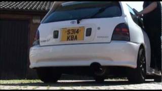 Toyota Starlet Glanza V Turbo  Fujitsubo Power Getter Exhaust System [upl. by Ardnod]