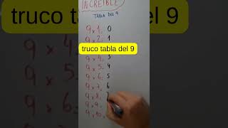 truco tabla del 9 [upl. by Ruddy]