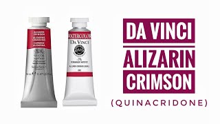 Alizarin Crimson Watercolor Comparison  Winsor amp Newton PR83 Vs Da Vinci PV19 [upl. by Kelson521]