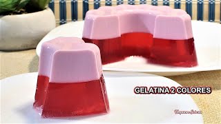 GELATINA DE 2 COLORES MÁGICA Deliciosa Muy Fácil y Rápida de Hacer [upl. by Elleirda]