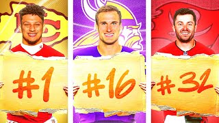 Ranking EVERY NFL Quarterback [upl. by Leonerd]